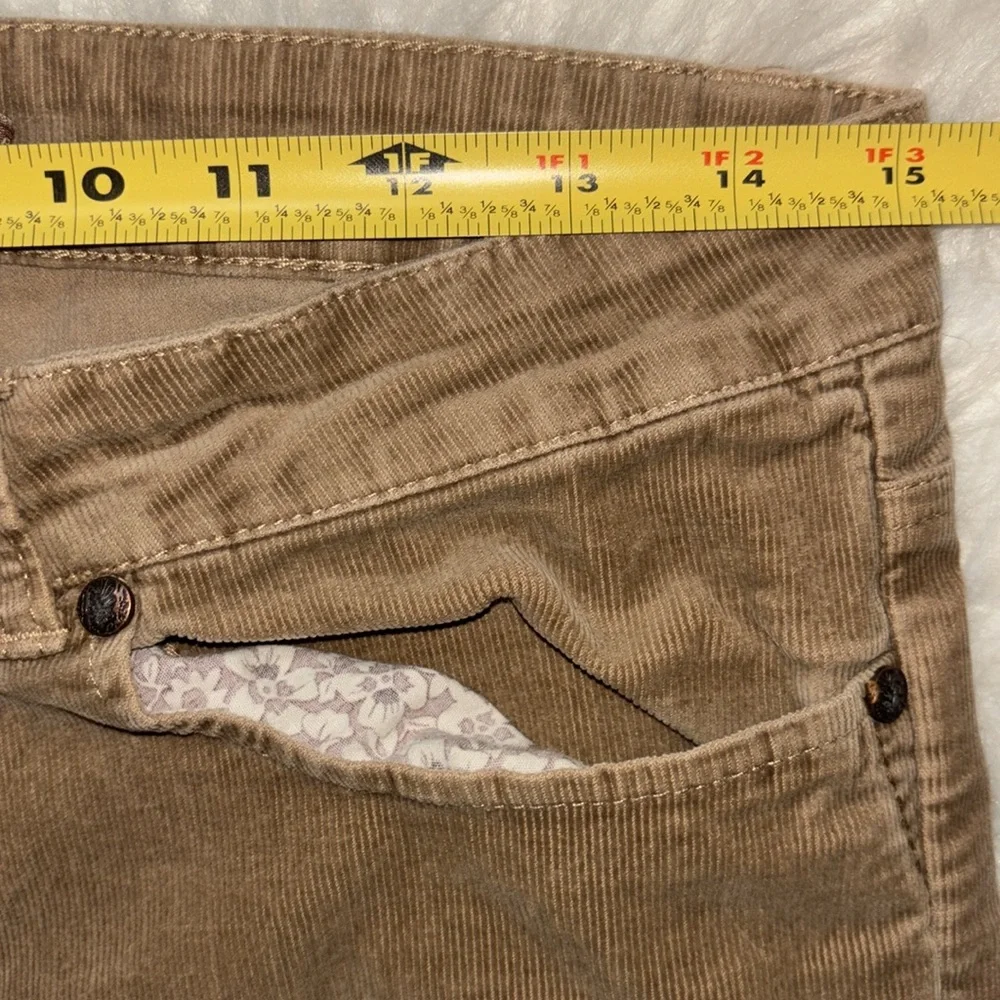 Prana Low-Rise Corduroy Skinny Stretch Pants, Size 2 - Picture 8 of 16